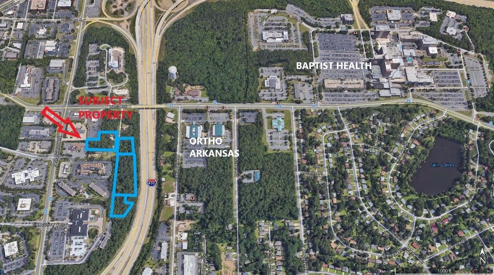 Office/Hotel/Bank Development Opportunity in West Little Rock Medical Corridor: 1227 Kaufman Rd, Little Rock, AR 72211